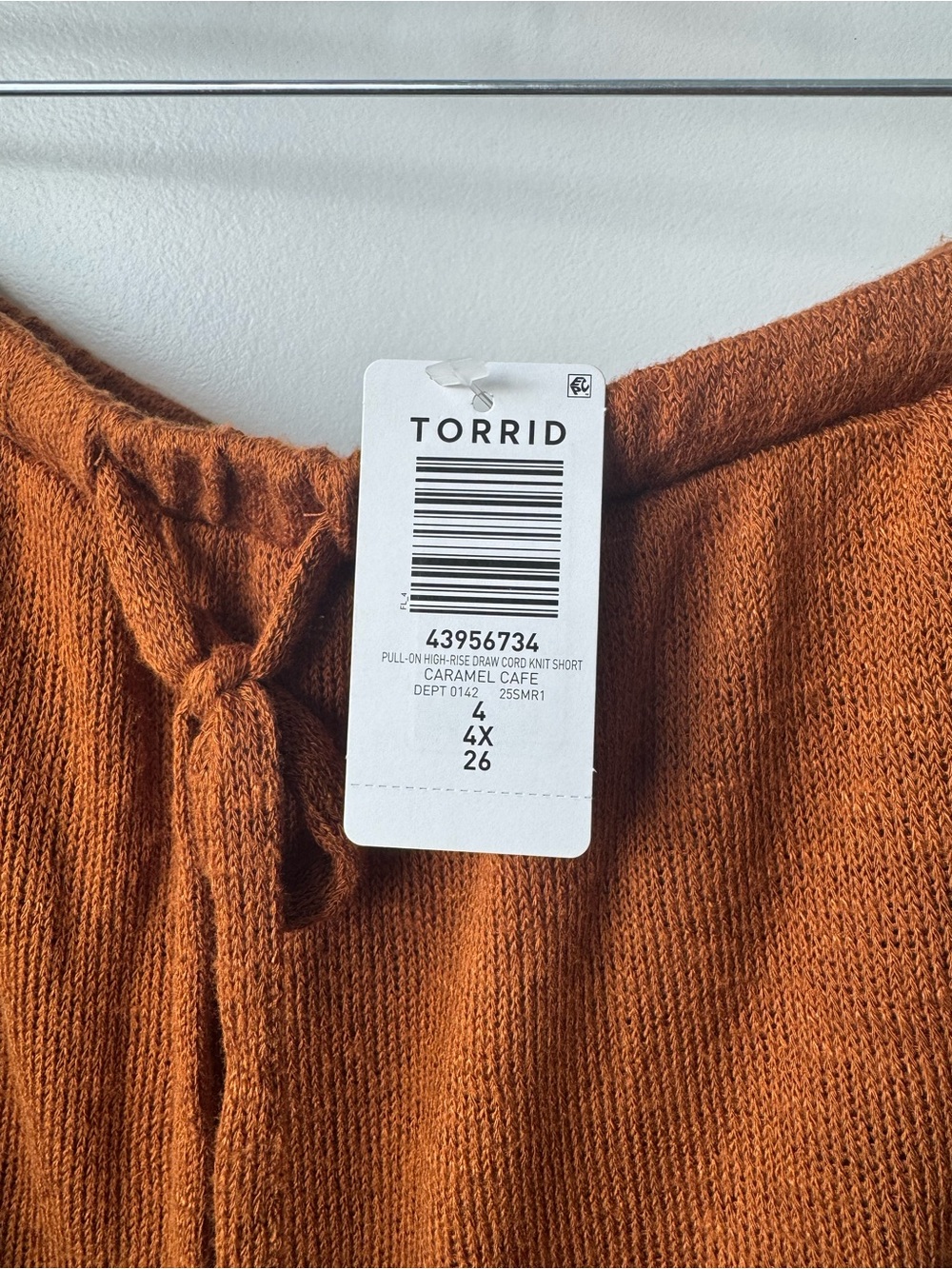 torrid Rust High-Rise Drawstring Knit Short - Picture 6 of 6
